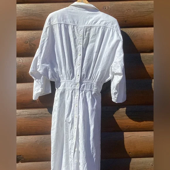 Miss Ashlee DRESS Legendary 80’s Button Back COTTON SLIM MIDI Sz 8 - Picture 2 of 16